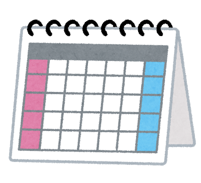 カレンダー｜実力テストのための計画表イメージ